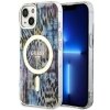 Guess GUHMP14SHLEOPWB iPhone 14 / 15 /13 6.1 niebieski/blue hardcase Leopard MagSafe